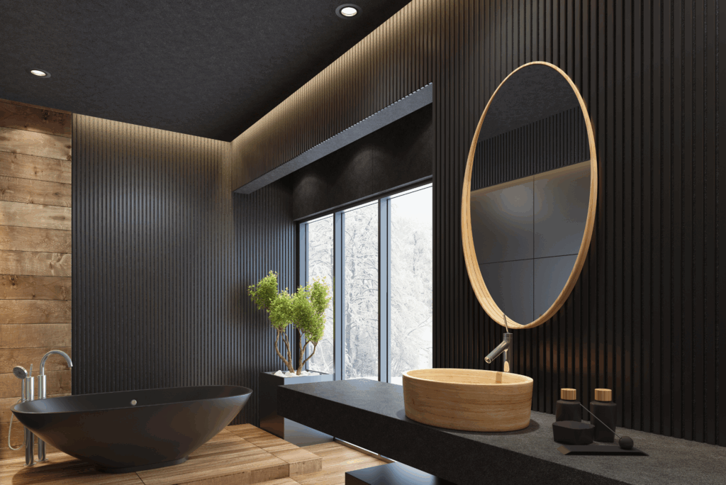 salle-de-bain-moderne-bain-noir-bois